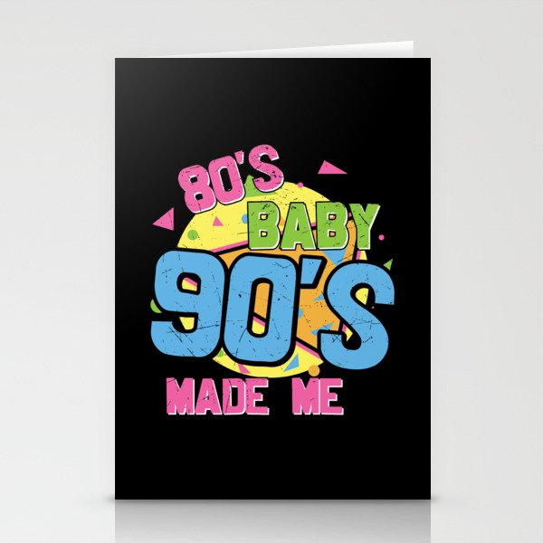 80s Baby 90s Made Me Retro Stationery Cards