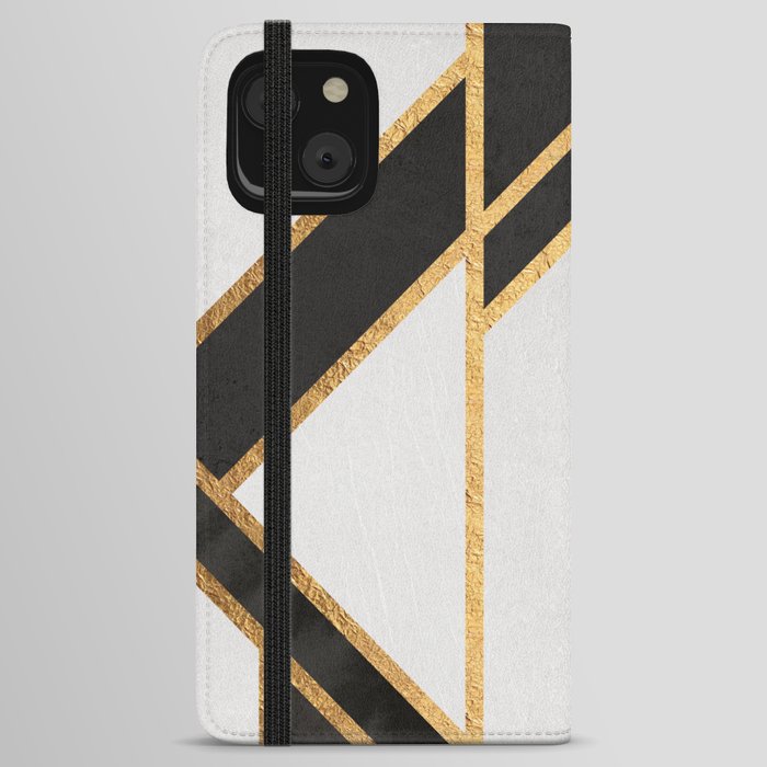 Black and White Luxury Art Deco iPhone Wallet Case