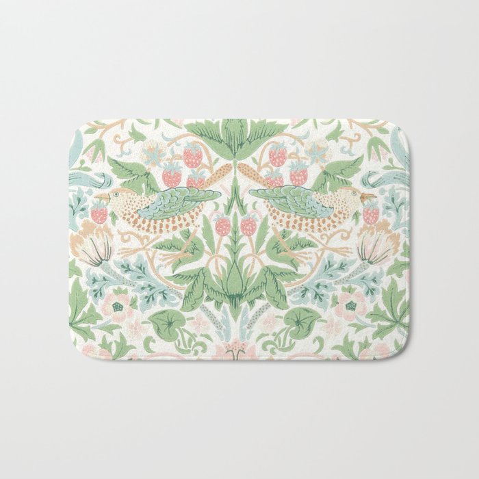 William Morris Strawberry Thief Cochineal Willow Bath Mat