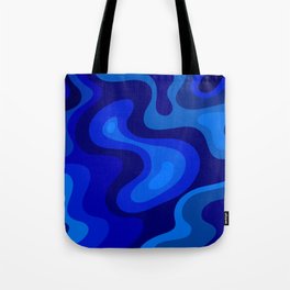 Blue Abstract Art Colorful Blue Shades Design Tote Bag
