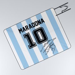 Maradona 10 Jersey Picnic Blanket