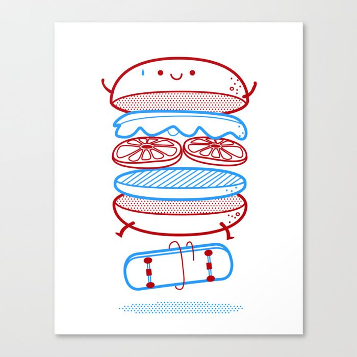 Street burger  Canvas Print