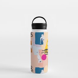 Greyhound colorful abstract pattern Water Bottle