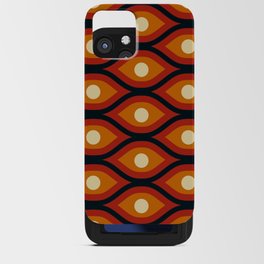 Groovy Abstract Colorful Retro Pattern - Red and Orange iPhone Card Case