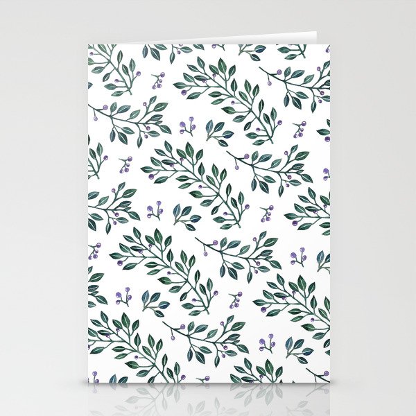 leaves pattern Stationery Cards