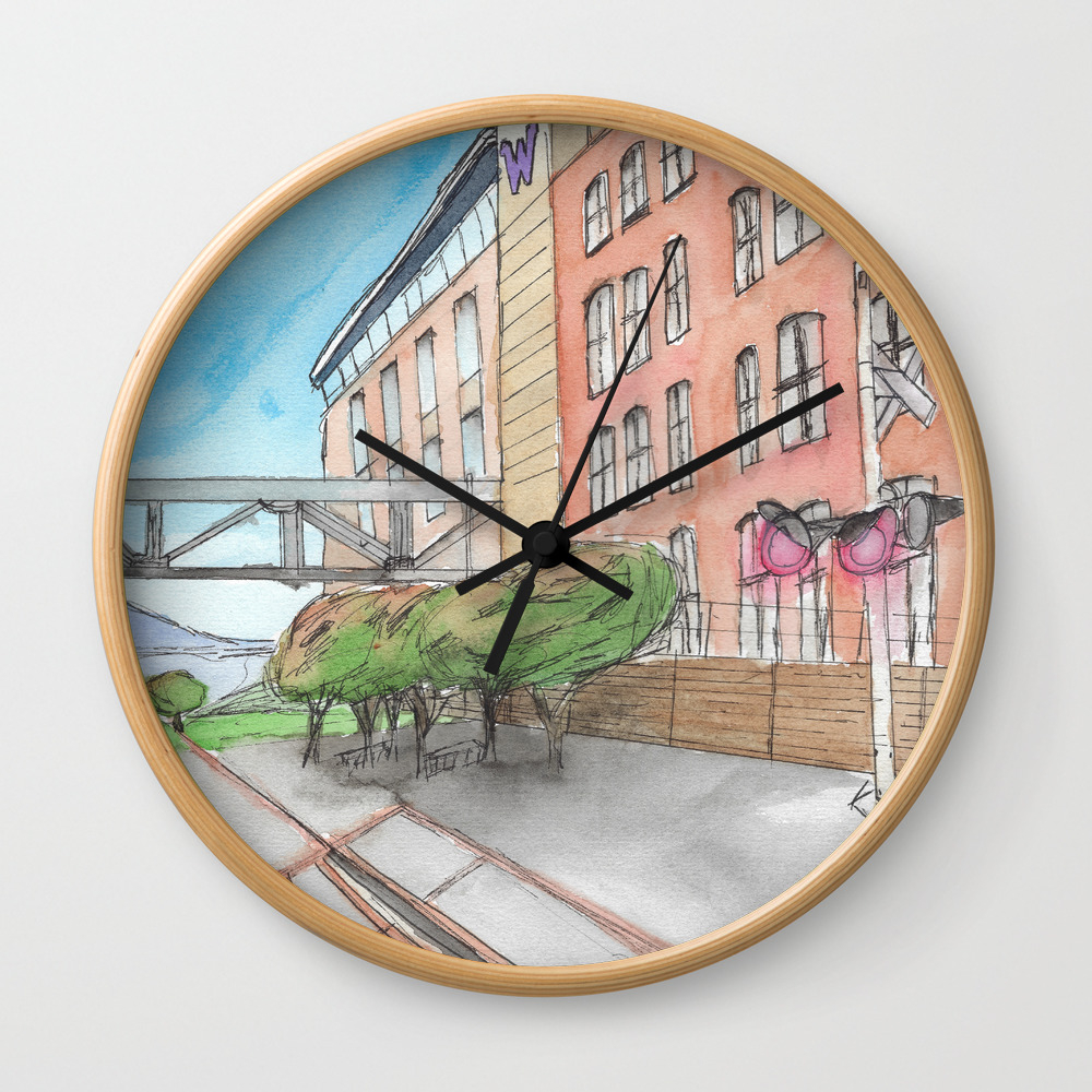 The Campus Railroad Wall Clock By Artsyallyv Society6