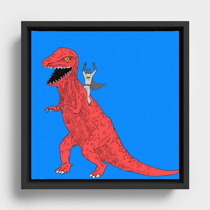 Dinosaur B Forever Framed Canvas