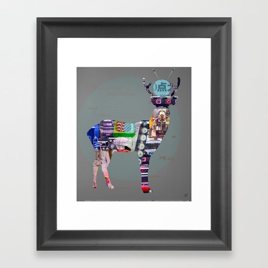 Deer Electric Framed Art Print