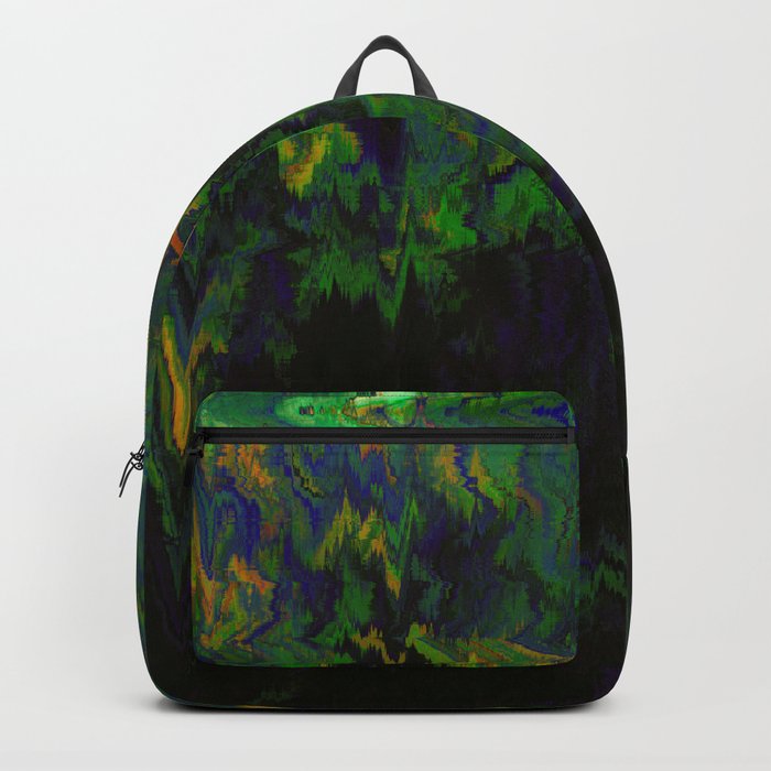 Green Tone Zigzag Abstraction Backpack