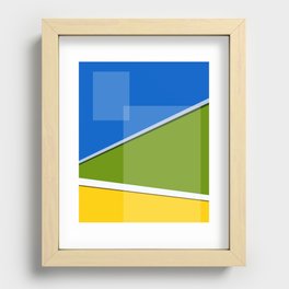 Yellow Green Blue Blends Into Beauty Recessed Framed Print