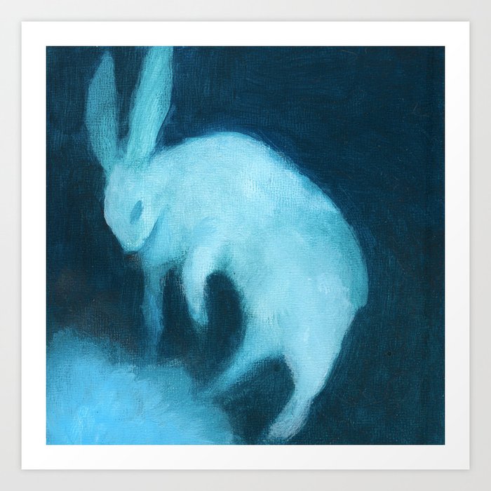 Ghost Bunny adrift Art Print