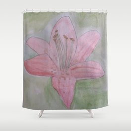 Watercolor Lily Shower Curtain