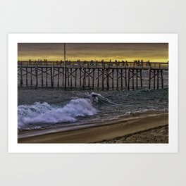 Balboa Surf Art Print | Surf, Balboapier, Pacific, Color, Digital, Orangecounty, Usa, Ocean, Aundreholmes, Photo 