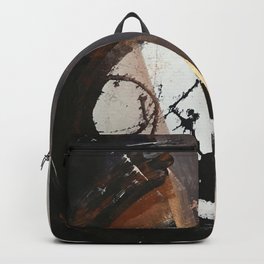 Midnight Falling: a bold, abstract, mixed media piece by Alyssa Hamilton Art Backpack