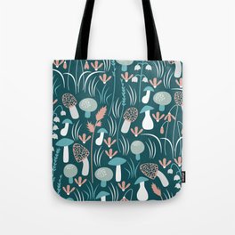 Fungi And Flowers (Aquatic) Tote Bag