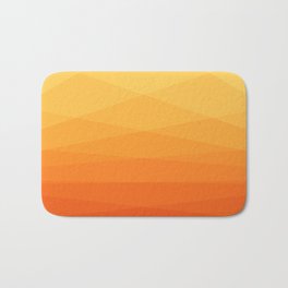 Orange and yellow ombre polygonal geometric pattern Bath Mat