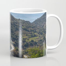 The Road to Nowhere | Idyllic Summer Photograph of an Island Road in Nature | Greek, South of Europe Mug