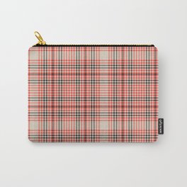 Orange Ombre Plaid Tartan Textured Pattern Carry-All Pouch