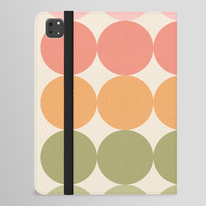 Geometric colour Dots 1. Peachy & Green iPad Folio Case
