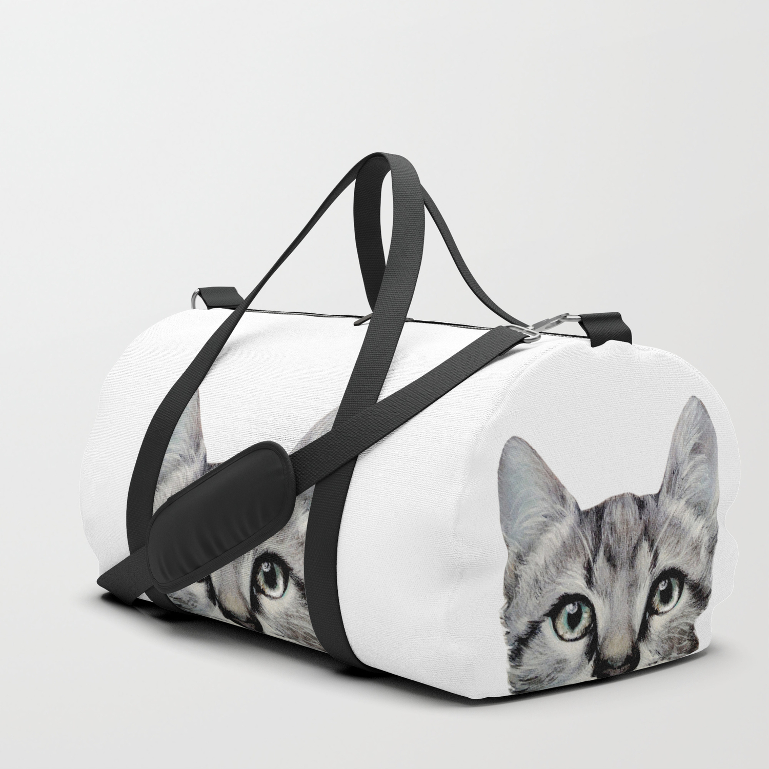 cat print duffle bag