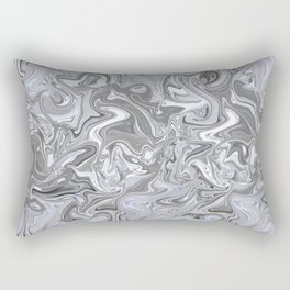 Elegant Blue Grey Marble Rectangular Pillow