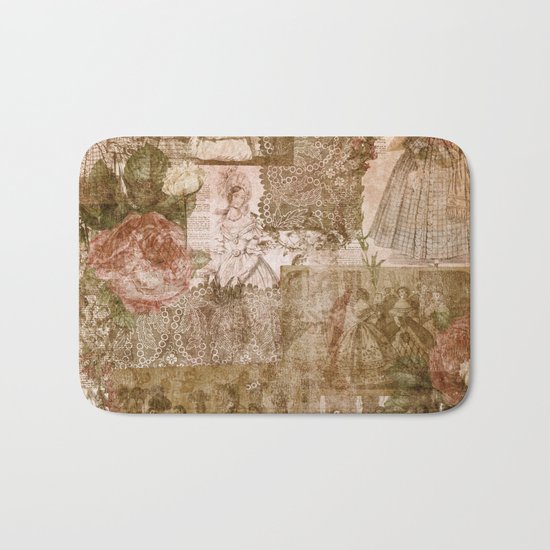 Vintage & Shabby Chic- Victorian ladies pattern Bath Mat
