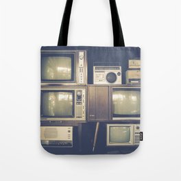 Many vintage television and radio Tote Bag