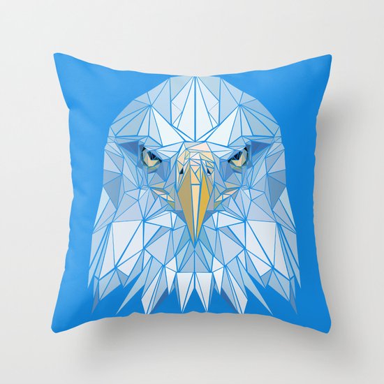 Blue Eagle Throw Pillow