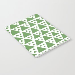 Triangles Big and Small in green Notebook
