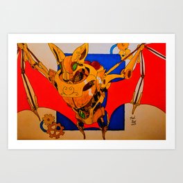 Steampunk Bat Art Print