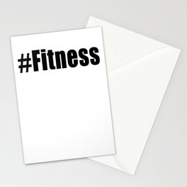 #Fitness Hashtag Fitness Gym Motivational Workout Stuff Stationery Cards