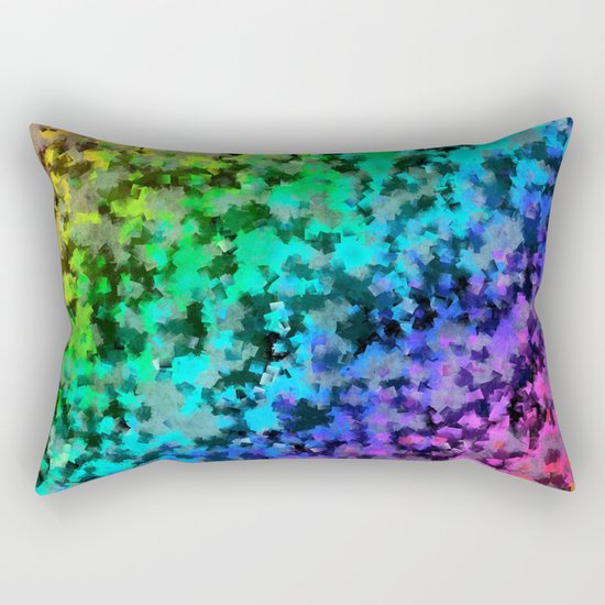 Starrider -- Abstract cubist color expansion Rectangular Pillow