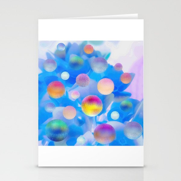 Abstract Bubbles Stationery Cards