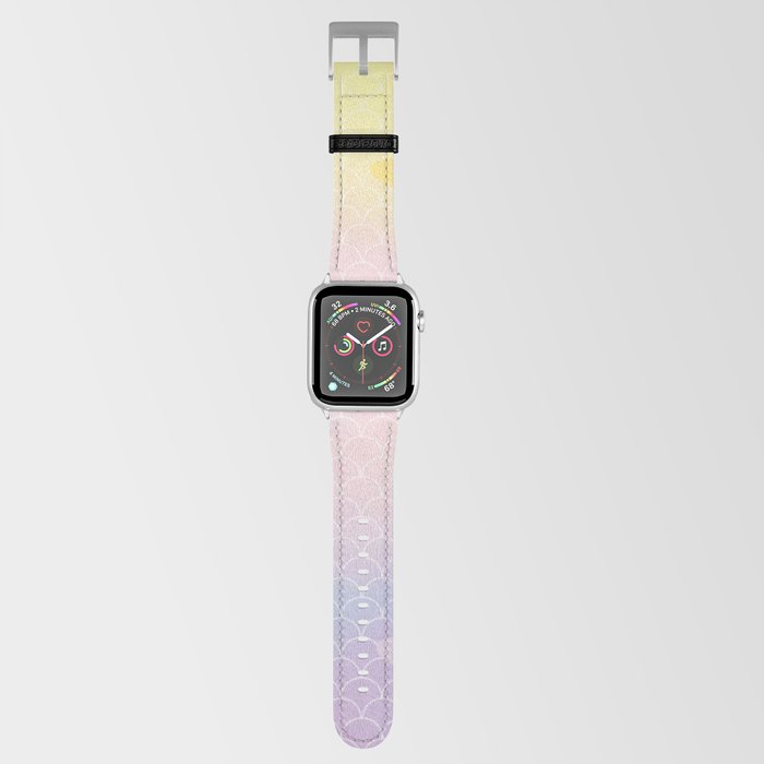 Relaxed Pastel Star Fish Rainbow Mermaid Background Apple Watch Band