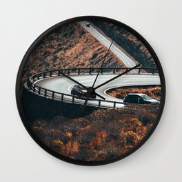Coastal Mountain road in Spain - La Gomera, Canary Islands Wall Clock