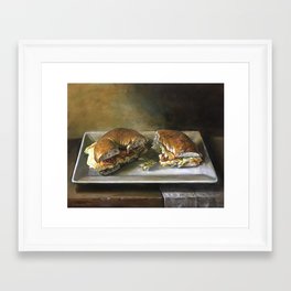 bacon egg and cheese Framed Art Print