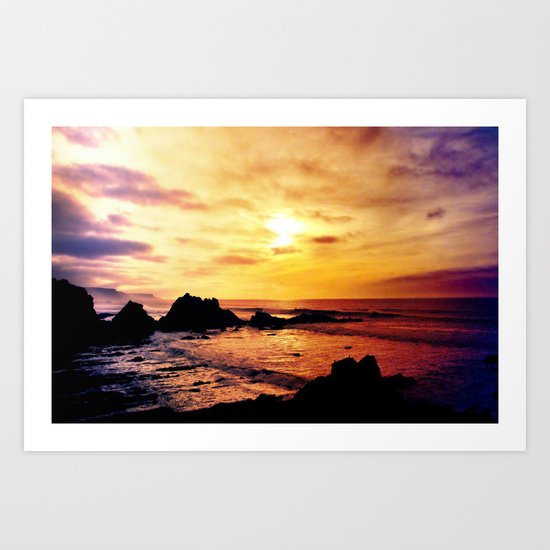 Hartland Sunset Art Print