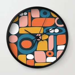 rainbow shape collage Wall Clock