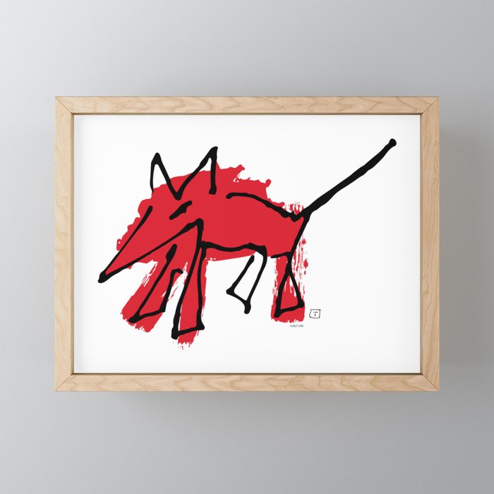 Red Dog Framed Mini Art Print