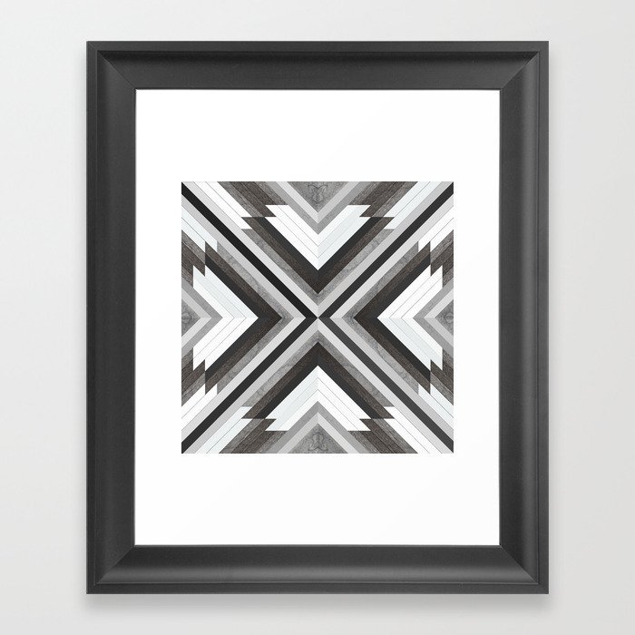 Cross Pattern Framed Art Print