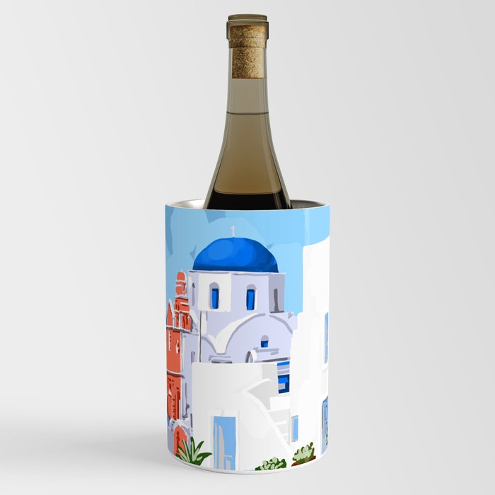 The Santorini Vacay Wine Chiller
