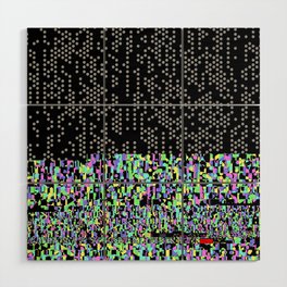 geometric b.w_07. noton glitch Wood Wall Art