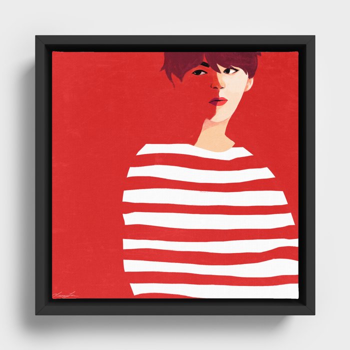 Study in Stripes II Framed Canvas