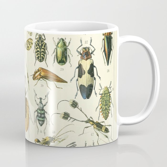 Vintage Insects Poster - Adolphe Millot Coffee Mug