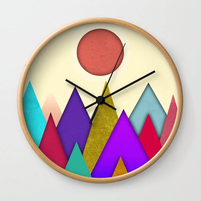 Mountain Sunrise Wall Clock