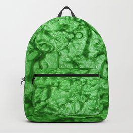 Green Waves and Ripples Textured Wavelet Paint Art Backpack