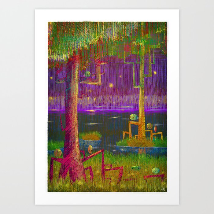 In the forest Art Print