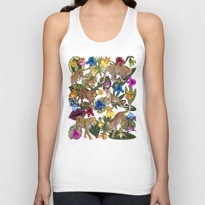 Leopard Cheetah Flower Tank Top