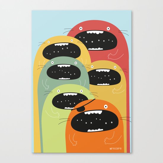 Monster gang. Canvas Print