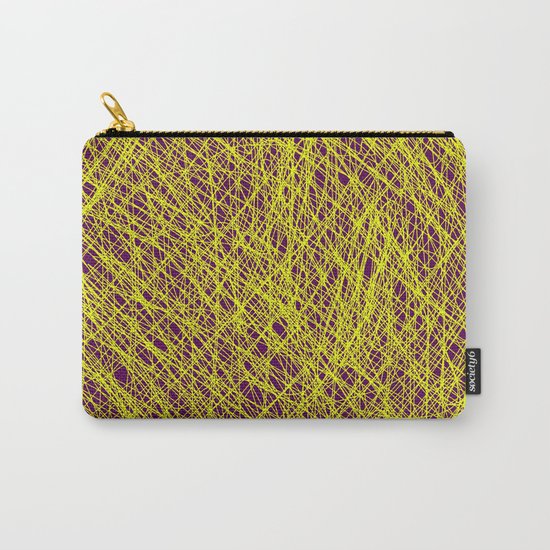 Expressive Yellow (Abstract, purple and yellow) Carry-All Pouch